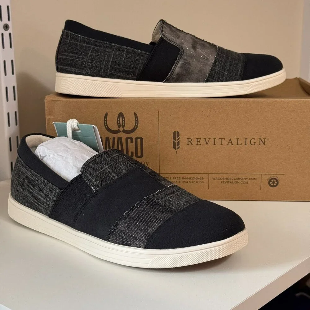 WACO Revitalign Lydia Patchwork Slip-On Shoes Size 8.5 - Picture 1 of 7